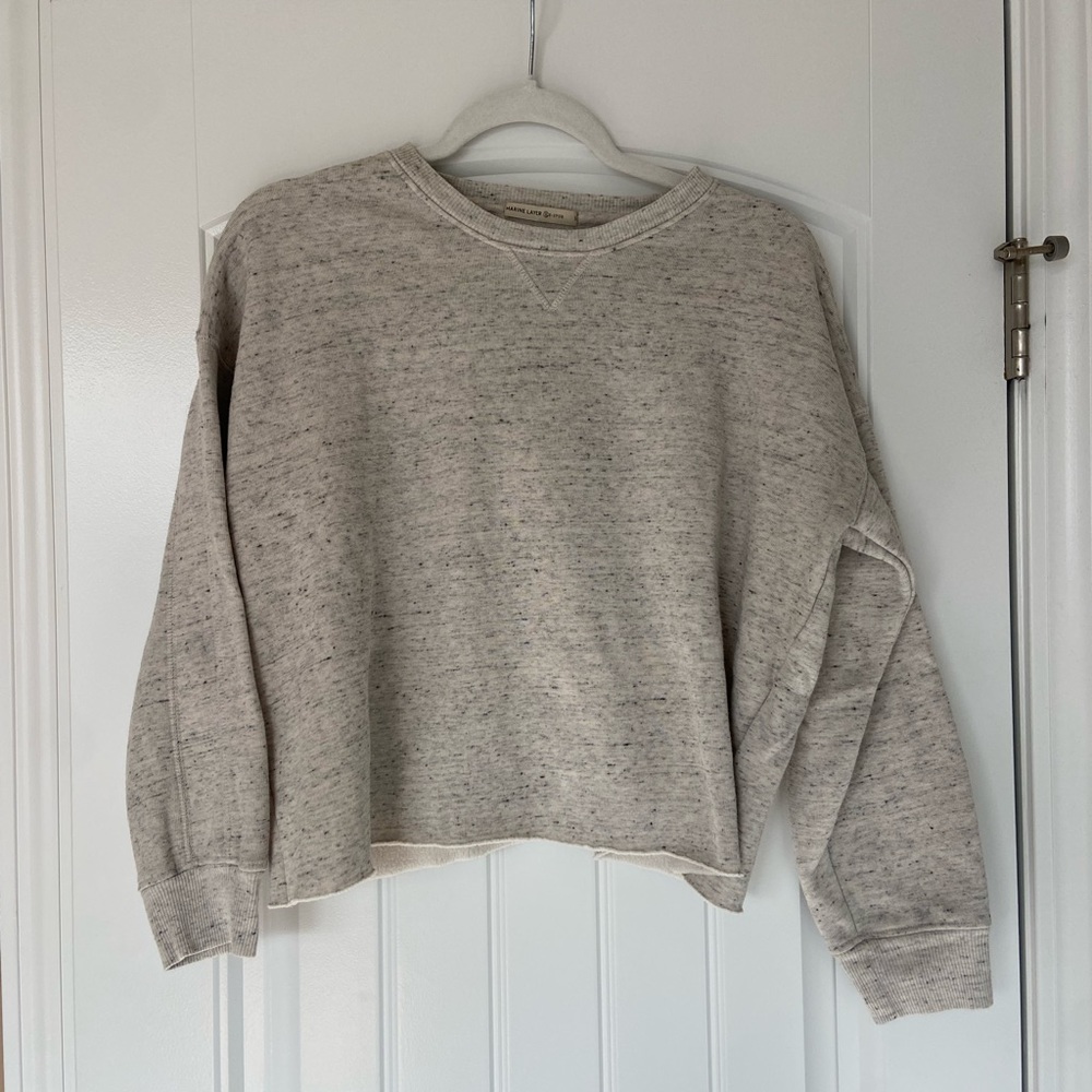 Marine Layer Heather Gray Grey Crewneck Sweatshirt